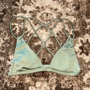 Kendall & Kylie Sage Green Bikini Top Size S